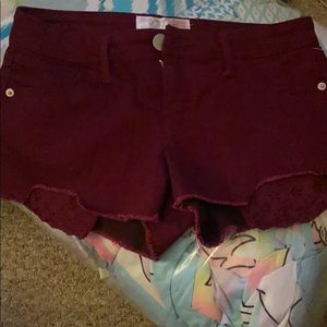 Burgundy/ red shorts